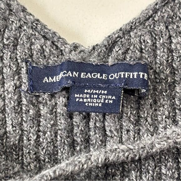 American Eagle | Women’s Grey Ribbed Knit Sweater Tank Size M - Picture 8 of 12